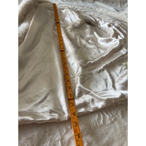 Calvin‎ Klein Faux Fur Vest - Size XL - NWT - Cream White - MSRP $109.50 - Picture 7 of 7